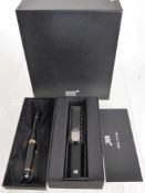 A Mont Blanc Leather Back Ruler, presented in the original box with paperwork, approx 15 cms in