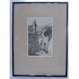 Two Antique Steel Engravings, depicting St Johns Lane signed in pencil lower right E. Alderton and a