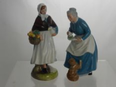 Two Royal Doulton Figures, Country Lass HN1991, The Favourite HN2249 (2).