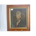 Two Victorian Prints, depicting ladies, in period costume, framed and glazed, both prints bear a "