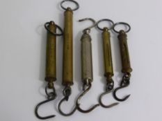 A Miscellaneous Collection of Brass Spring Fish Balances (5).
