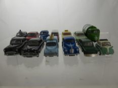 Collection of Thirteen 1:76th or "00" Scale Classic Cars and Vehicles from the 1950's and 60's,