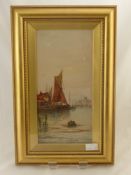 Thomas Mortimer 1880-1920, A pair of Marine watercolours, depicting boats at harbour, framed and