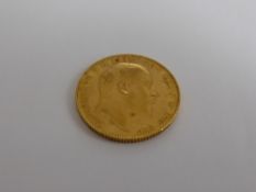 An Edward VII Gold Sovereign, dated 1906.