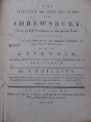 The History and Antiquities of Shrewsbury, First Edition by T. Phillips, published T. Wood,