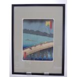 Hiroshige Ando 1797 - 1858 Japanese. Two wood block prints from the 100 Famous Views of Edo