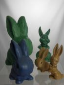 A Quantity of Sylvac Pottery including ten bunnies of various sizes, vases etc.