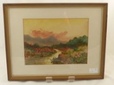 An Original Watercolour, depicting a River Scene, signed and dated bottom right Arthur Ossmer