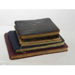 A Collection of Five early 20th century autograph books, the books with paintings, photos, poetry
