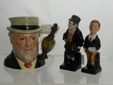 Miscellaneous Royal Doulton Figures including The Huntsman, miniature Mr Tonsil D6713, miniature