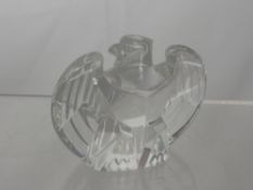 A Steuben Crystal Figure of an Eagle with wings outstretched, signed to the base, approx 12.3 cms