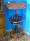 A Mahogany Occasional Table, with crow's nest gallery on turned pedestal and scroll feet, approx