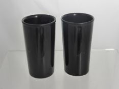 A Pair of Natural Horn Beakers, presented in an Asprey & Garrard Box.