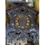 A Continental Black Forest Cuckoo Clock with original cuckoo, in need of complete restoration.