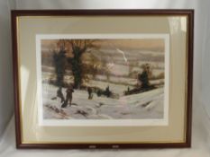 John Trickett a limited edition print depicting The Christmas Shoot No. 507/850 signed bottom