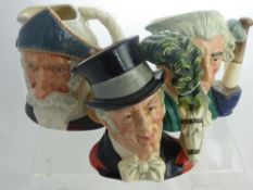 Royal Doulton Character Jugs, including The Ringmaster D6863, Apothecary D6567, Don Quixote D6455,