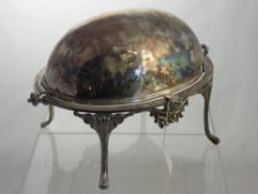 A Silver Plated Mappin & Webb Bon Bon Dish together with a silver plated warmer.