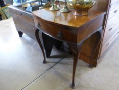 A Mahogany Occasional Table, on cabriole legs with single drawer, approx 61 x 47 x 74 cms