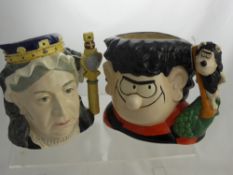 Royal Doulton Character Jugs, including 60th anniversary Dennis & Gnasher D7005 together with a