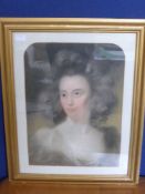 Artist Unknown - 19th Century Portrait of a Lady, framed and glazed, approx 37 x 51 cms