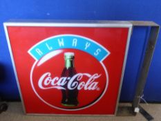 A Vintage Coca Cola Shop Display Sign, reads "Always Coca Cola" from their "Always" advertising