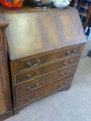 A Mahogany Effect Drop Front Bureau, approx 73 x 45 x 93 cms