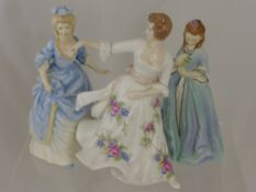 Two Royal Doulton Figurines, including Hazel HN3167, Christine HN3767 and a Royal Worcester Sweet