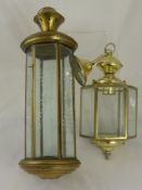 Miscellaneous Brass Lamps, with decorative etching.