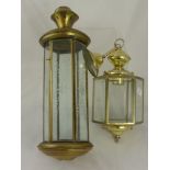 Miscellaneous Brass Lamps, with decorative etching.