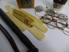 A Collection of Miscellaneous Items, including three pairs of Victorian tortoiseshell spectacles,