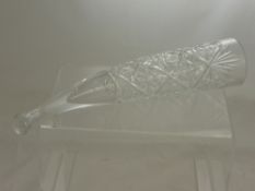 A Bohemian Crystal Drinking Horn, approx 37 cms