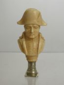 A 19th Century Ivory Postal Seal, depicting Napoleon, approx 7 x 4.5 cms