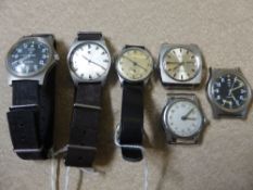 Collection of Vintage Gentleman's Wrist Watches, including Oris, Tisso, Smiths Automatic and two