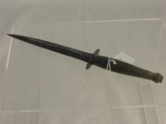 A Fairbairn Sykes 3rd Pattern Fighting Knife - Rare model with Cast Alloy Hilt. Hilt approx 12cms.