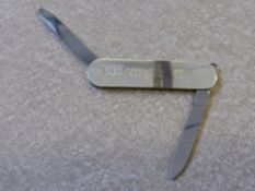 A 925 Silver hallmarked Gentleman's Pocket Knife. Birmingham hallmark dated 2005, mm William