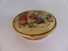 Royal Worcester Oval Pill Box No 79 of 250 the limited edition box hand painted with strawberries,