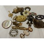 Miscellaneous Items including a Lady's Organza fan, miscellaneous jewellery including cameo