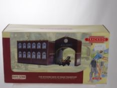 A 1:76 or '00' Scale Two Piece Tin Plate Railway Depot & AEC Wrecker - British Rail, manufactured by