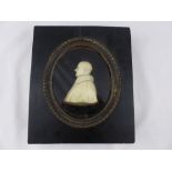 18th Signed Wax Carving of an Italian Priest. The robed figure signed L. Hagloll to base in original