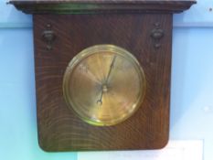 An Oak Cased Acme Compensated Wall Barometer, No. 113, approx 34 x 30 cms.