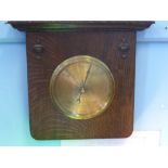 An Oak Cased Acme Compensated Wall Barometer, No. 113, approx 34 x 30 cms.