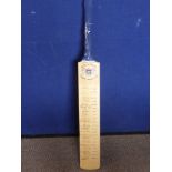 A Full Size Cricket Bat signed by Gloucestershire County Cricket Club Team 1990.