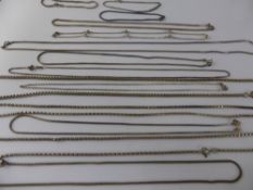 Quantity of Sterling Silver Chains, approx 150 gms