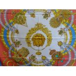 A Lady's Hermes Silk Scarf design "Kosmima" by J. A. Badie unboxed.