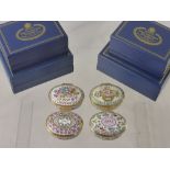 Four Halcyon Days Enamel Trinket Boxes, including 1991, 1992, 1993 and 1994 St Valentines Day Box in