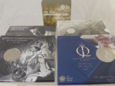 A Collection of George VI and Elizabeth II Coins including a £5 silver proof 70th anniversary of "