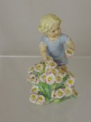 A Royal Worcester Figurine, modelled by Doughty No. 3455 entitled "May", approx 13 cms high.