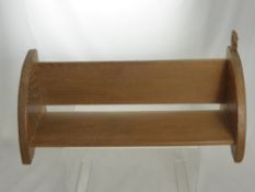 A Wilf "Squirrel Man" Hutchinson Oak Book Trough, with signature squirrel to right hand support,