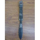 An Antique Polynesian Dagger, with decorative carvings to the handle and blade head, approx 48 cms