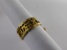 An Antique 19th Century Zodiac Ring, believed to be from West Africa, size O, approx 4 gms.